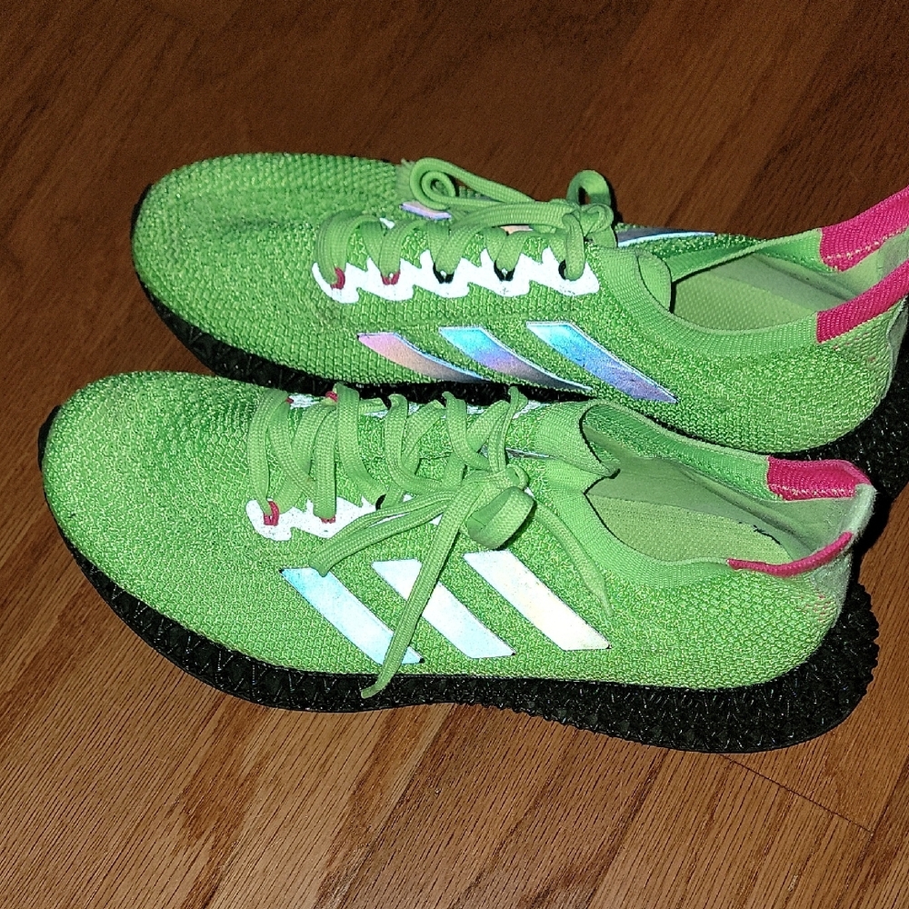 Adidas Green and Black Sneakers Lightweight Athletic Shoes
